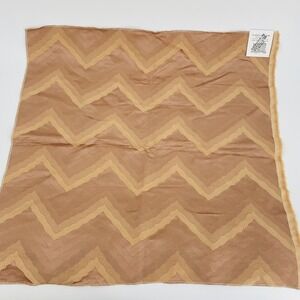 Clarence House Montaldo Italy 32328-5 Apricot Chevron Pattern Rack Sample 26x26"
